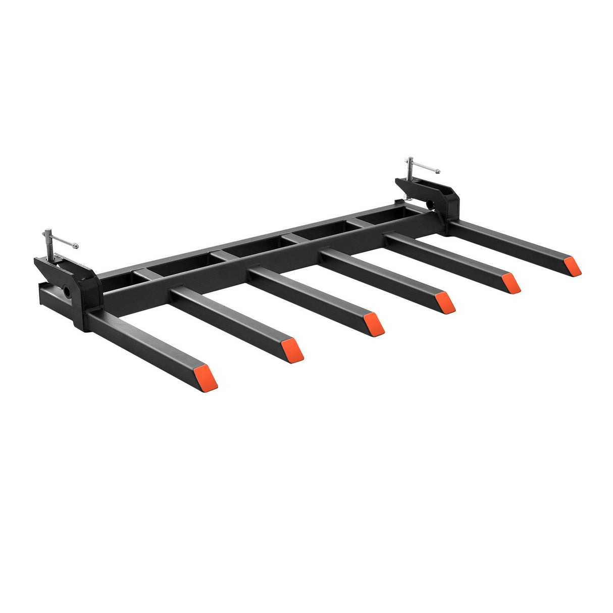 VEVOR Clamp on Debris Forks to 1500 mm Bucket, 2000 kg Capacity Heavy Duty Clamp on Pallet Forks Bucket, Fit for Loader Bucket Skidsteer Tractor to