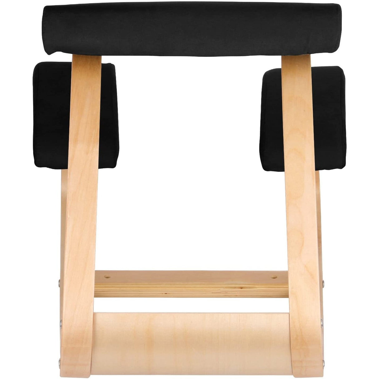 Wooden Ergonomic Kneeling Chair Memory Seat Cushion Relieving Body Black