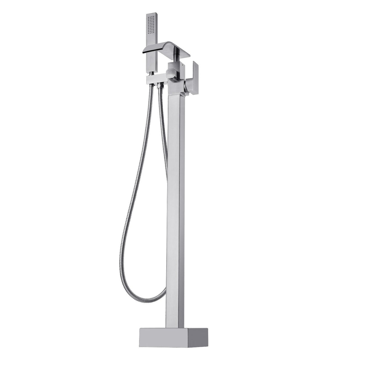 VEVOR Freestanding Bathtub Faucet, Floor Mount, Freestanding Tub Filler, Shower Mixer Taps, Two Water Modes, Swivel Spout, for Bathing & Showering Pet Bathing Cleaning Drains Toilet Flushing