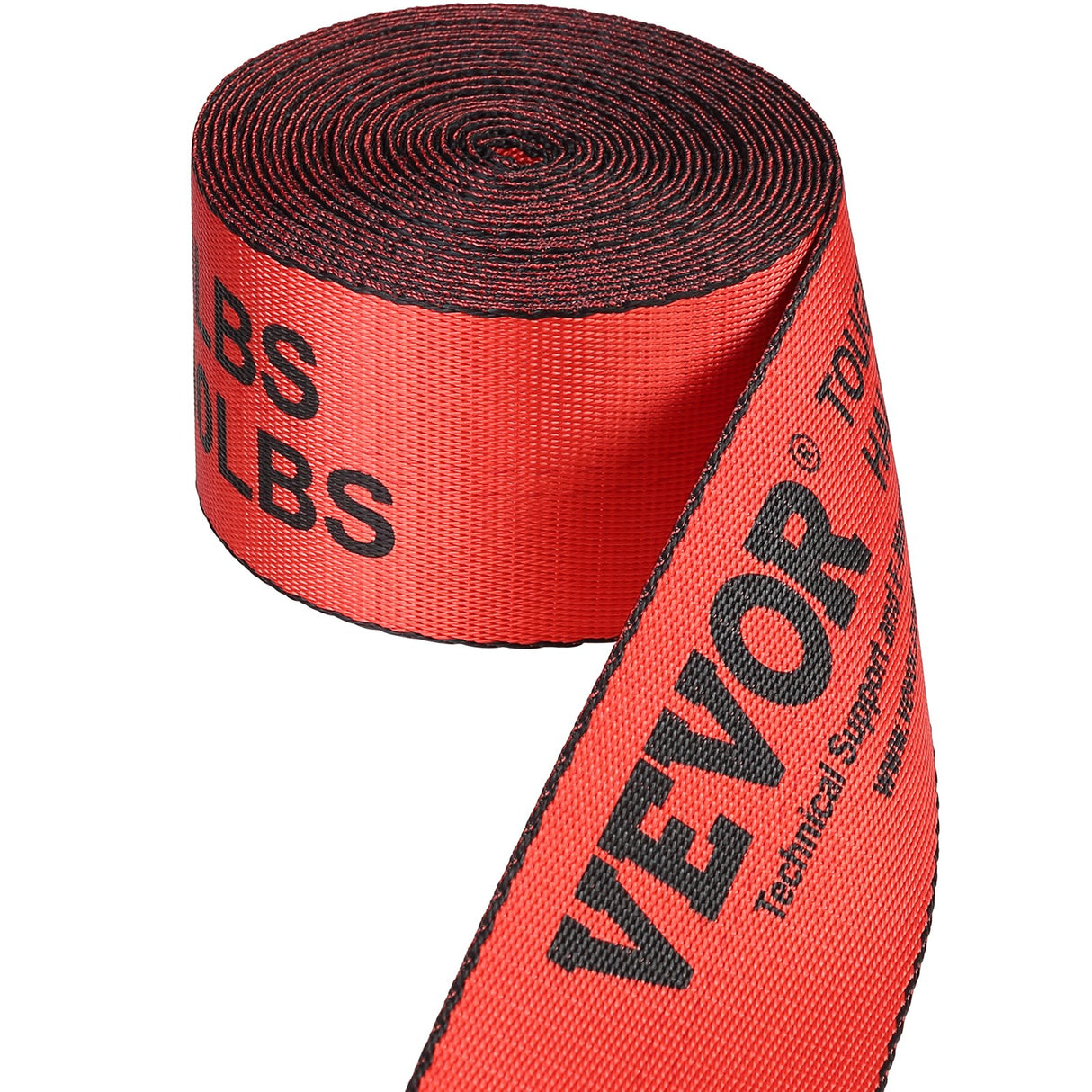VEVOR Winch Straps, 10.2 cm x 9.1 m, 2.7T Load Capacity, 8.2T Breaking Strength, Truck Straps with Flat Hook, Flatbed Tie Downs Cargo Control for