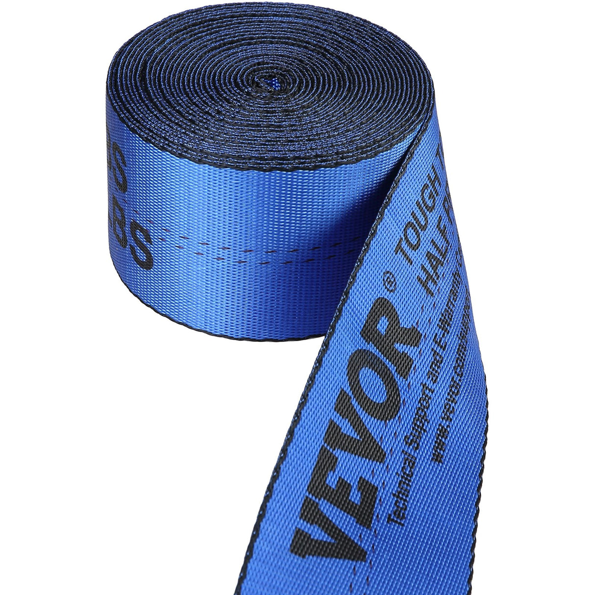VEVOR Winch Straps, 10.2 cm x 9.1 m, 2.7T Load Capacity, 8.2T Breaking Strength, Truck Straps with Flat Hook, Flatbed Tie Downs Cargo Control for