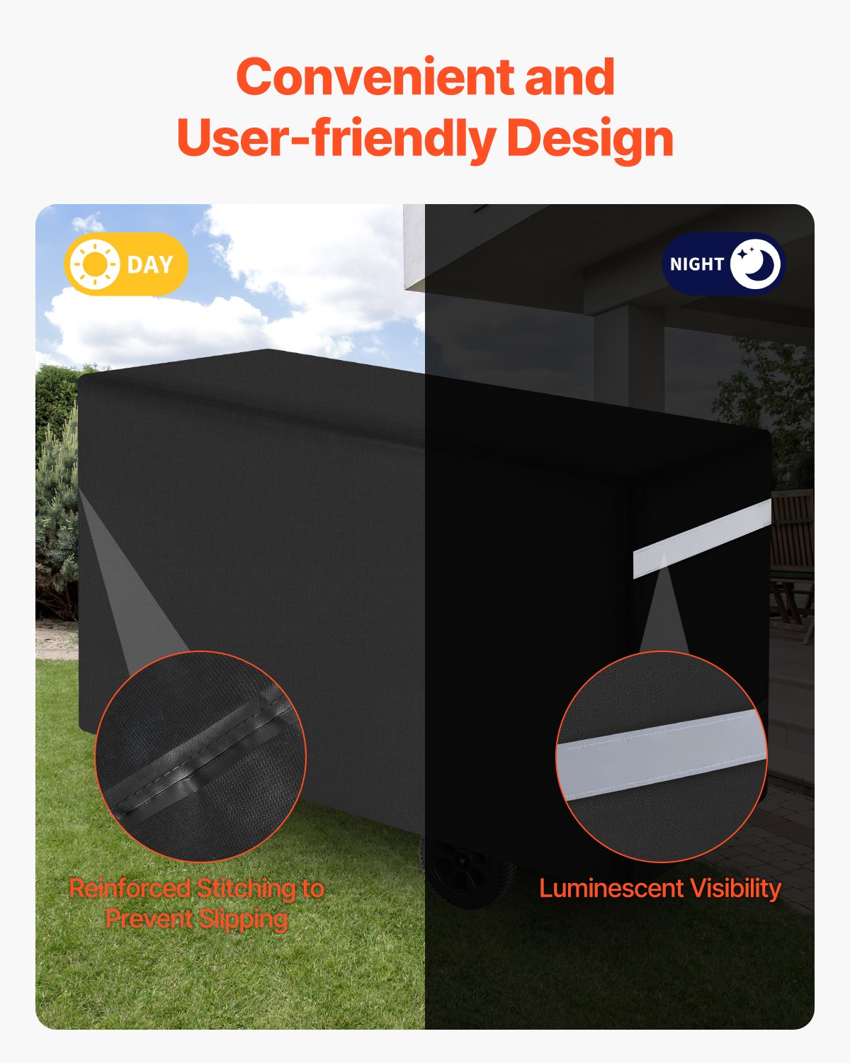 VEVOR 66 inch Grill Cover Heavy Duty BBQ Gas Grill Cover Outdoor Waterproof