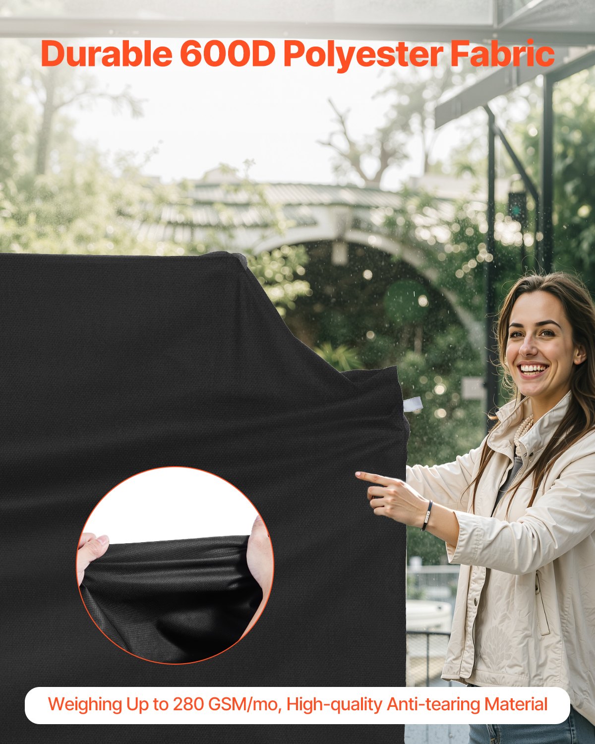 VEVOR 65 inch Grill Cover Heavy Duty BBQ Gas Grill Cover Outdoor Waterproof