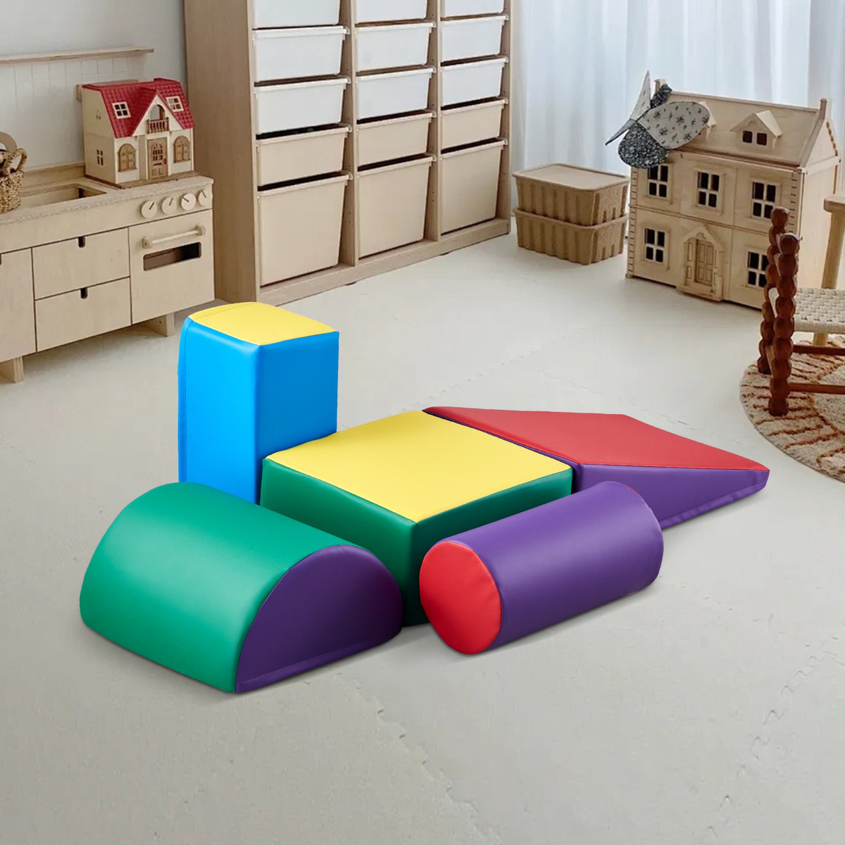 VEVOR Climbing Toys 5 Piece Foam Climbing Blocks for Toddlers and Preschoolers