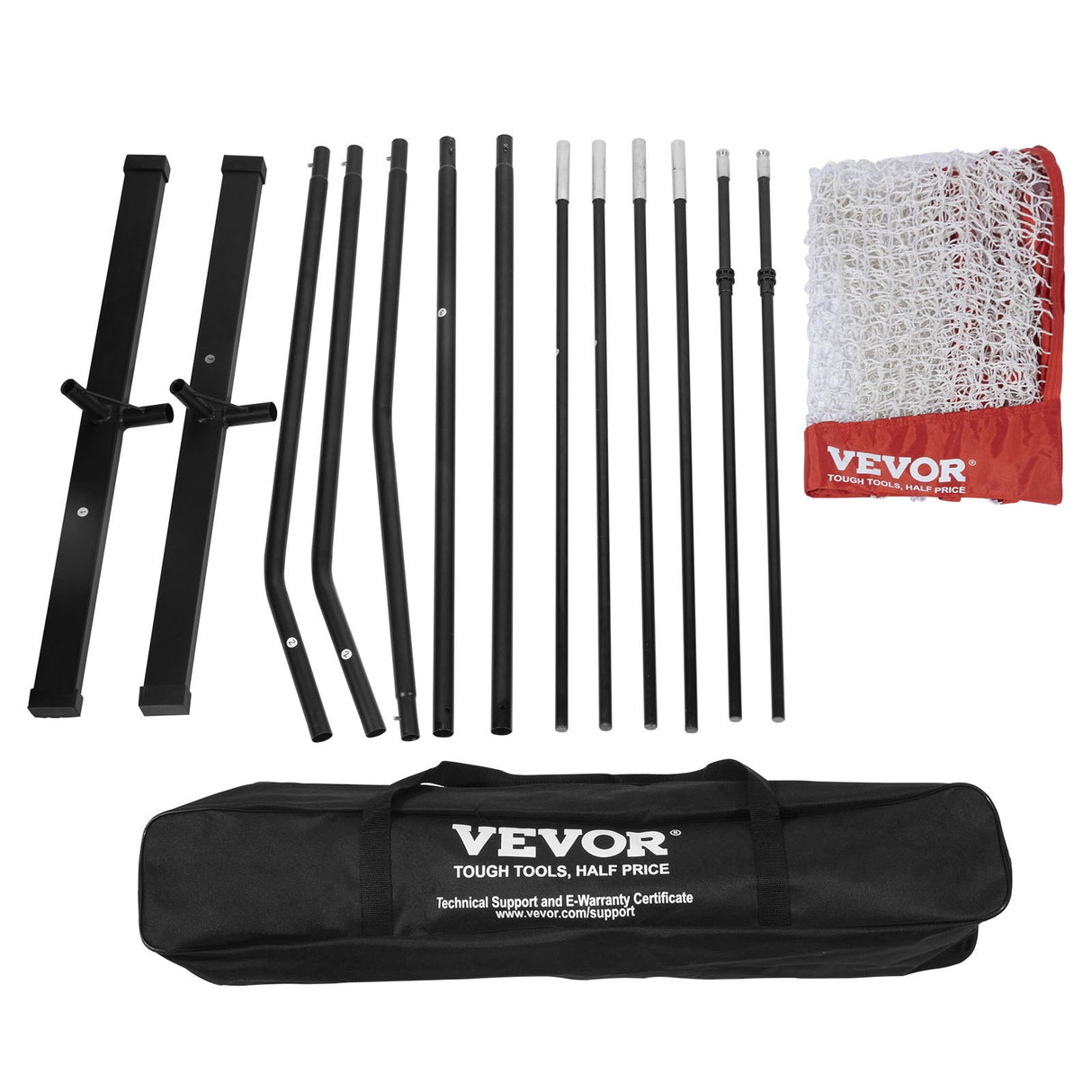 VEVOR Freestanding Volleyball Training Net for Indoor or Outdoor Use, Adjustable Height Portable Net
