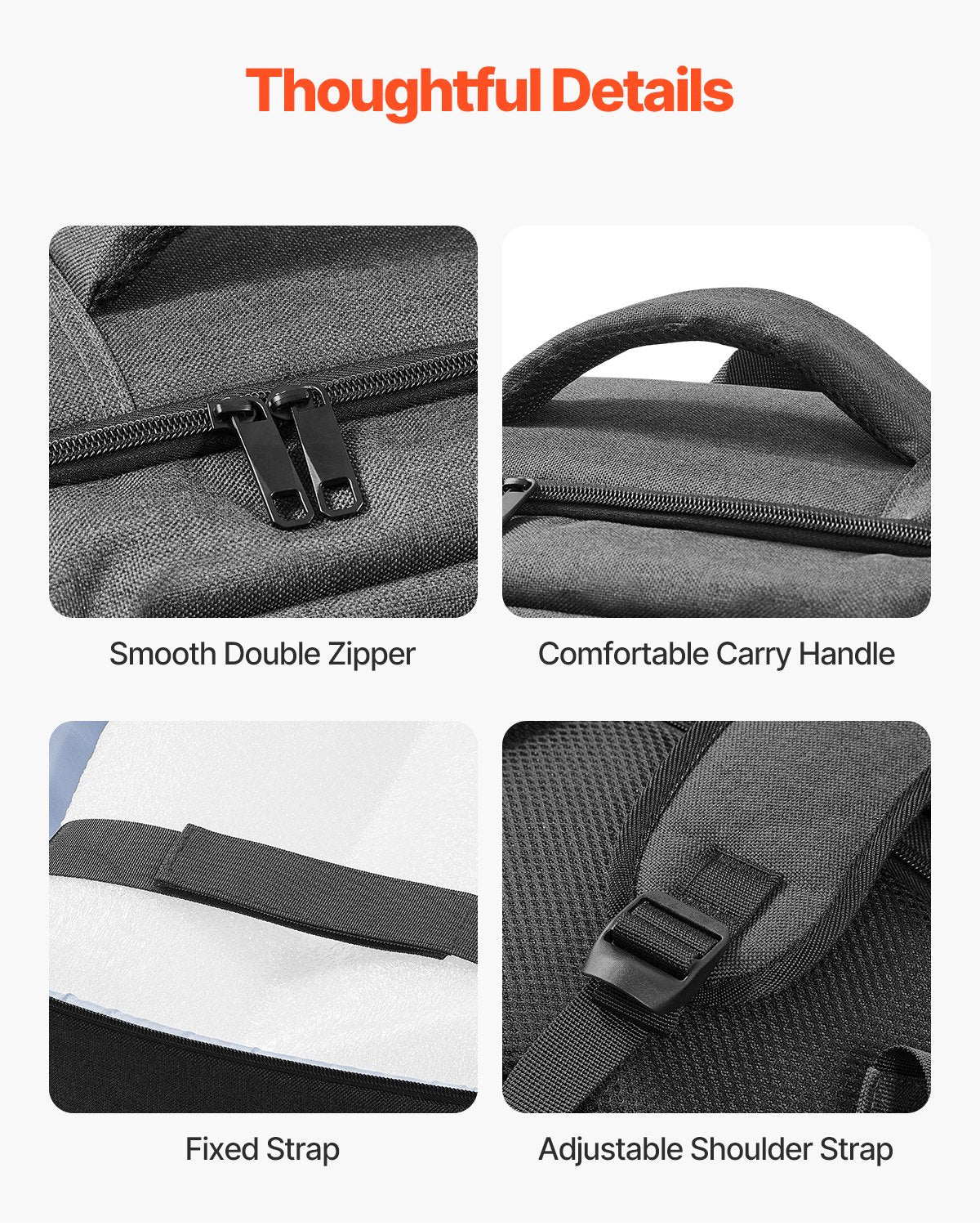 VEVOR PS5 Backpack Dual Shoulder Travel Bag for Playstation 5 PS5 Slim Nylon