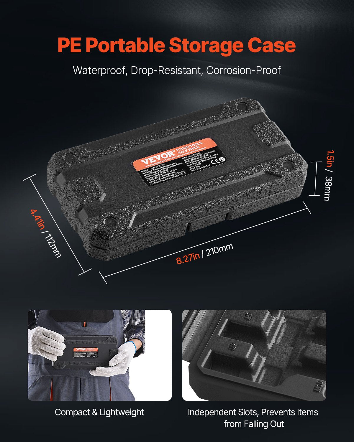 XZN Triple Square Spline Bit Socket Set 10-Piece M4-M18 Cr-V Steel Storage Case