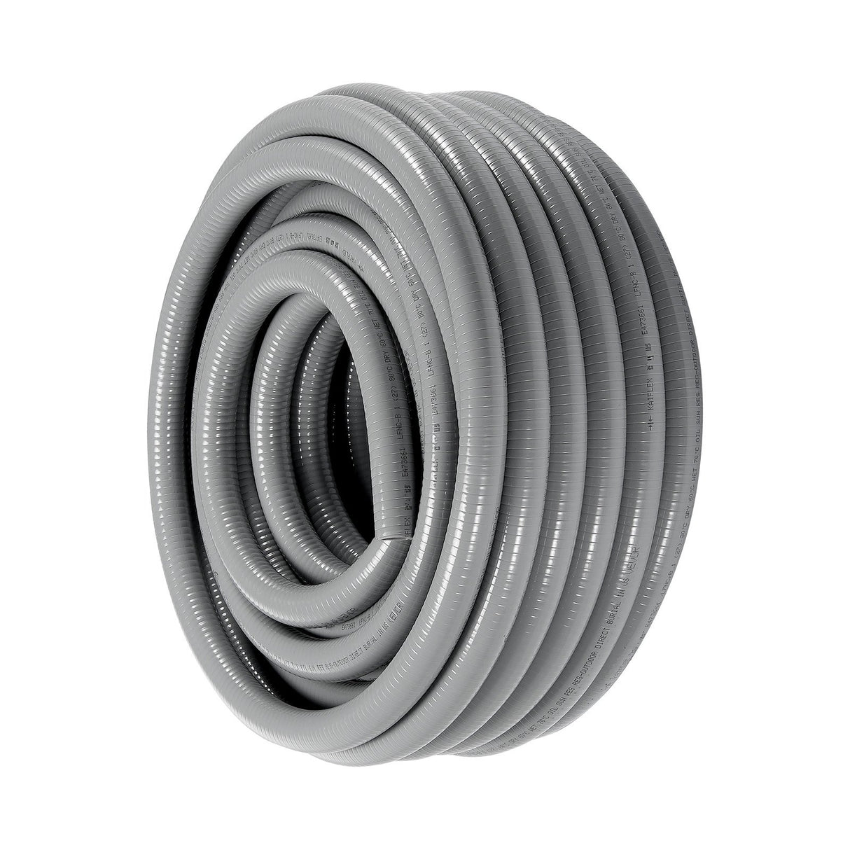 VEVOR 12.7 mm Flexible Electrical Conduit, 30.5 m, PVC Liquid-Tight Conduit Non-Metallic with 5 Straight and 5 90-Degree Conduit Connector Fittings,