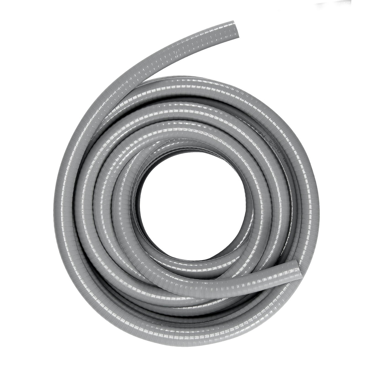 VEVOR 25.4 mm Flexible Electrical Conduit, 30.5 m, PVC Liquid-Tight Conduit Non-Metallic with 5 Straight and 5 90-Degree Conduit Connector Fittings,