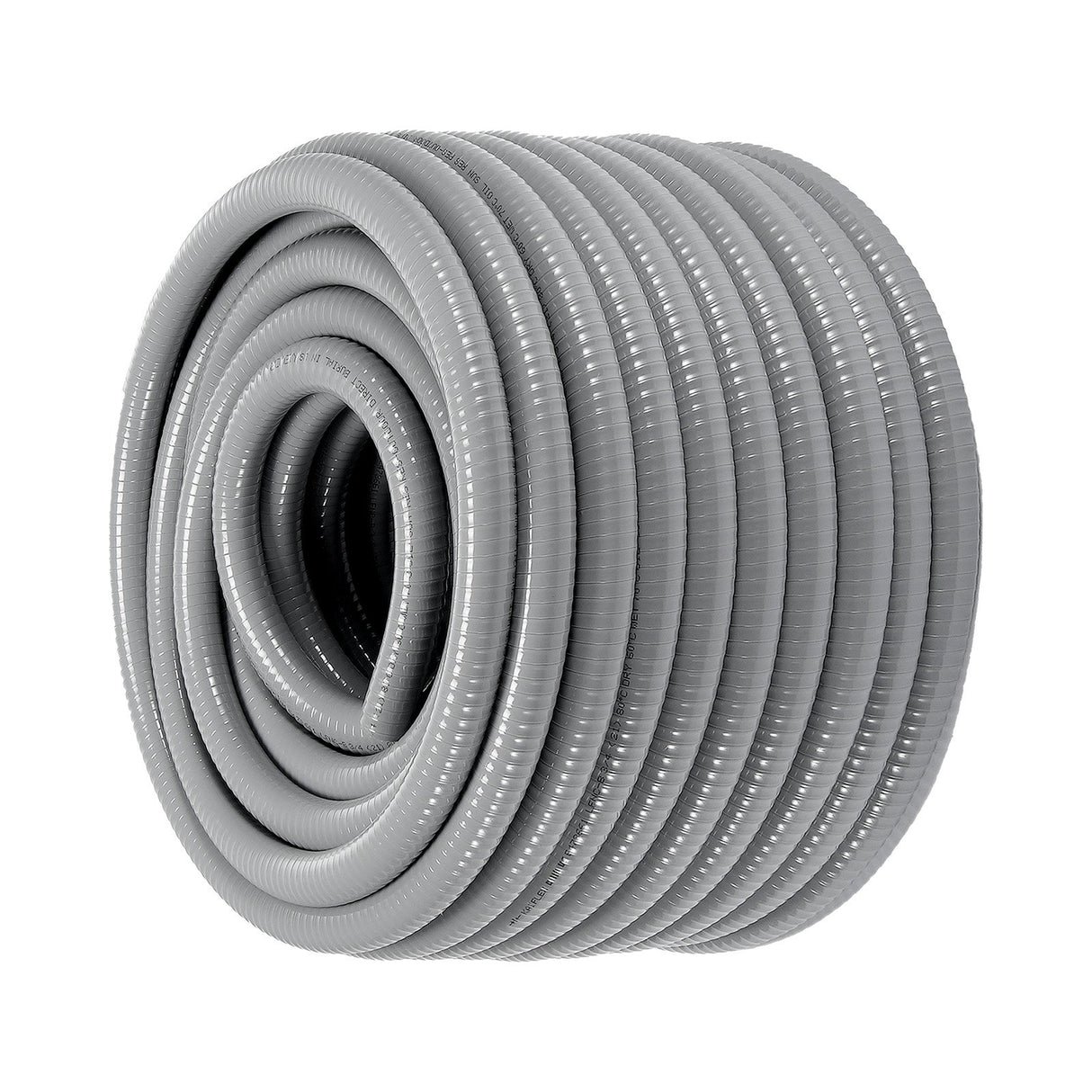 VEVOR 19.1 mm Flexible Electrical Conduit, 30.5 m, PVC Liquid-Tight Conduit Non-Metallic with 5 Straight and 5 90-Degree Conduit Connector Fittings,