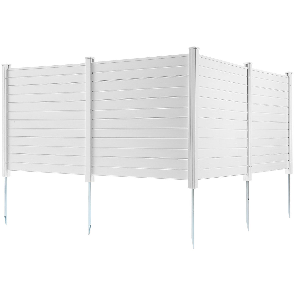 VEVOR Outdoor Privacy Screens, 50" W x 50" H Air Conditioner Fence, Pool Equipment Enclosure, Horizontal Vinyl Privacy Fence, Perfect to Enclose Trash