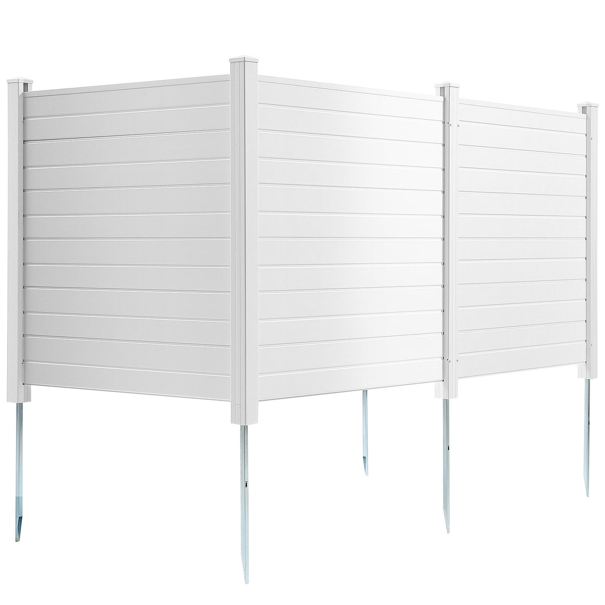 VEVOR Outdoor Privacy Screens, 50" W x 50" H Air Conditioner Fence, Pool Equipment Enclosure, Horizontal Vinyl Privacy Fence, Perfect to Enclose Trash
