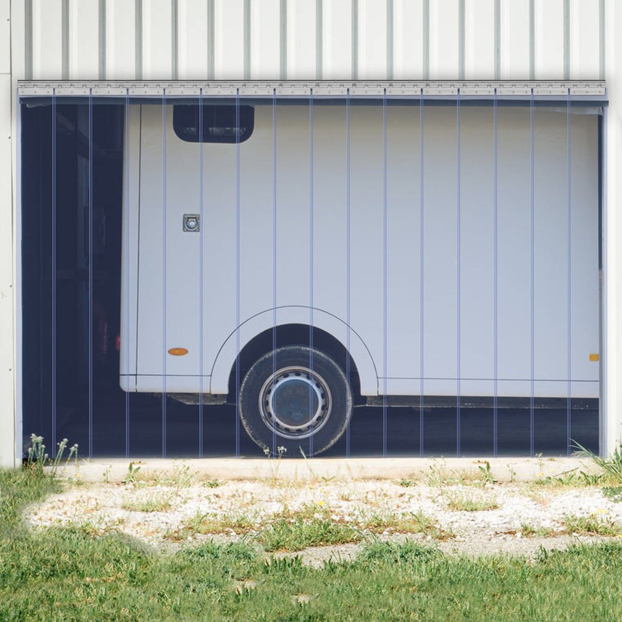 VEVOR Strip Curtain PVC Door Curtain 244 x 244 cm Cooler Freezer Clear Plastic