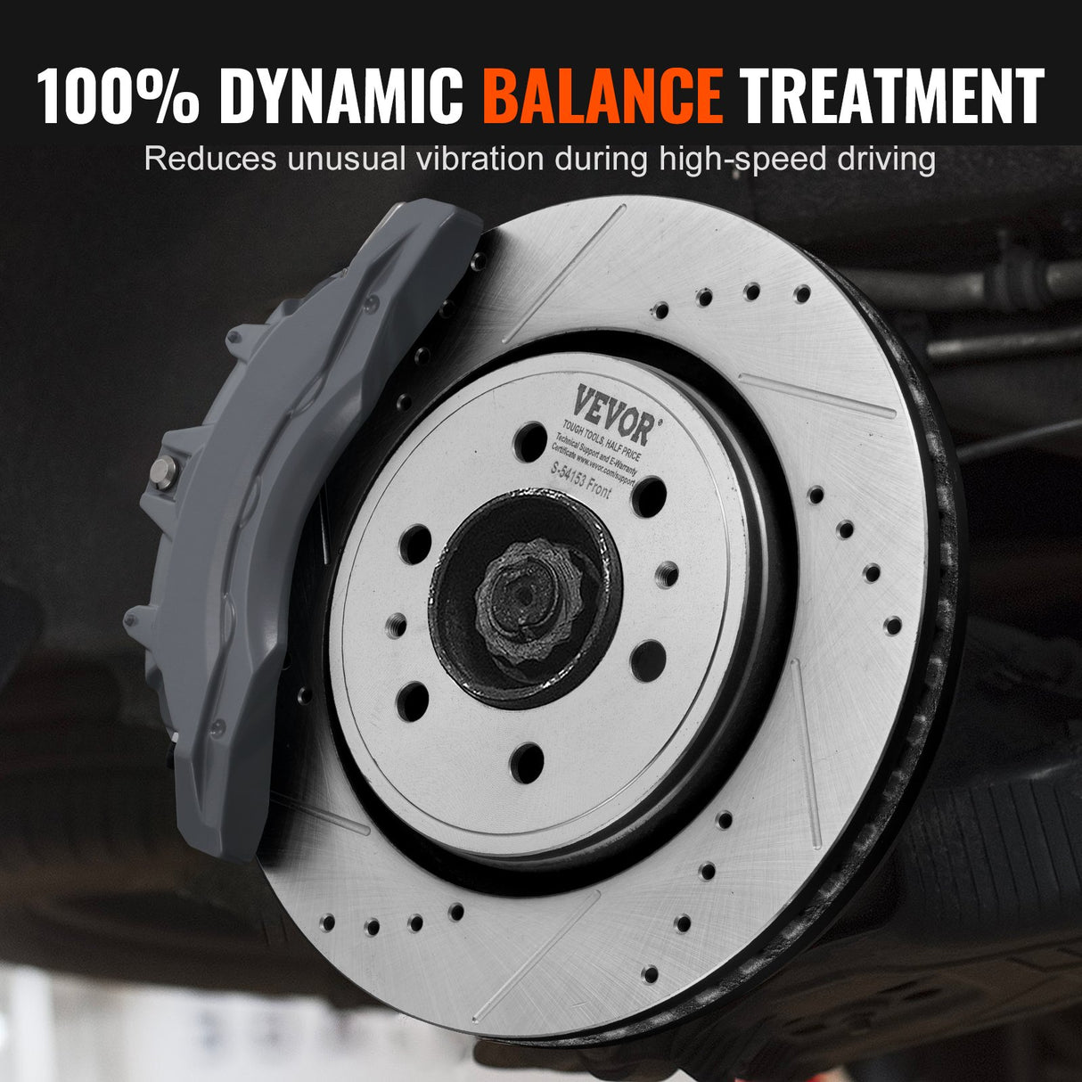 VEVOR Front and Rear Brake Kit Compatible with 2012-2020 Ford F-150(MPB Only), Drilled and Slotted Brake Rotors Ceramic Brake Pads Replacement, 13.8"