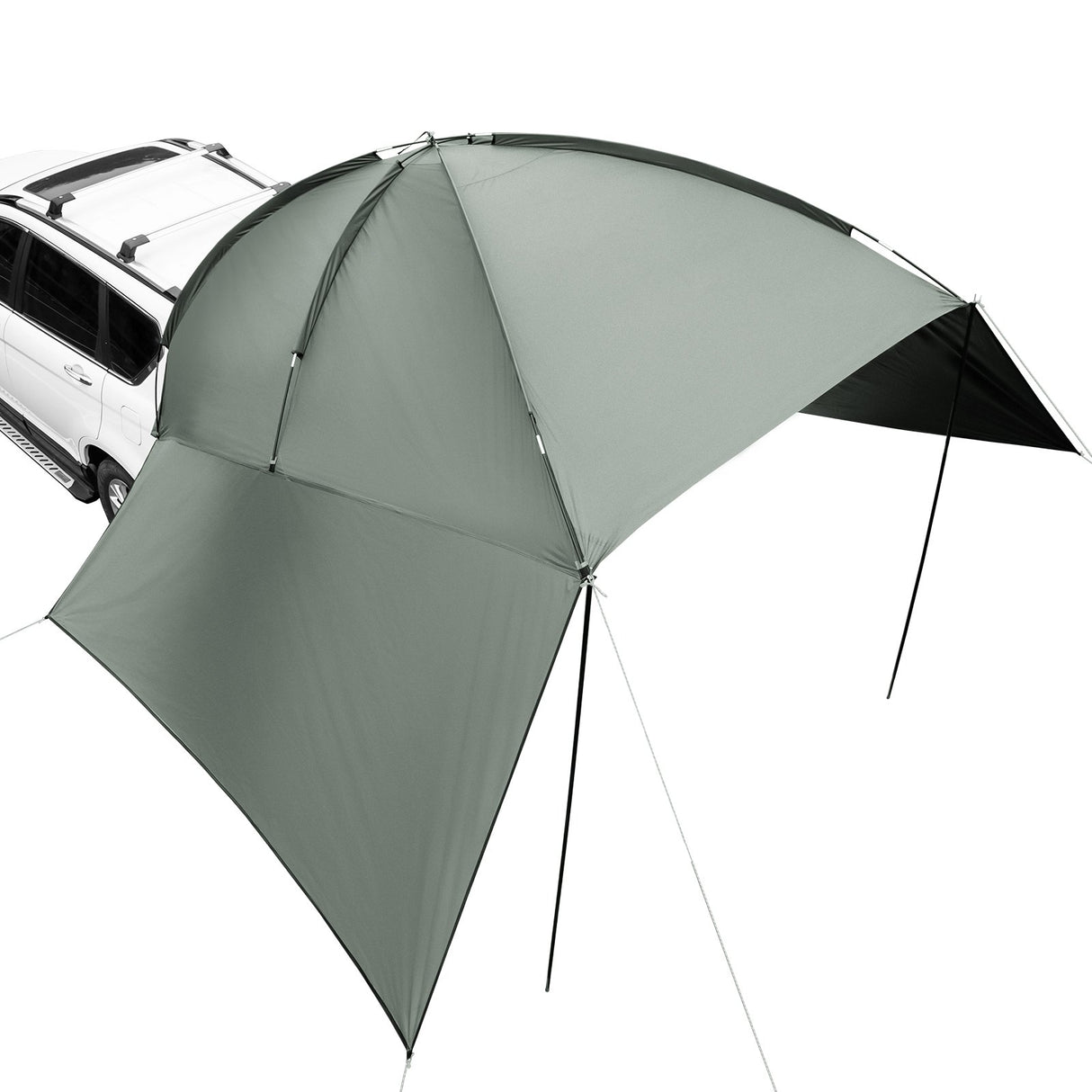 VEVOR Vehicle Awning, Large 10' x 7' Shade Coverage Car Side Awning, PU2000mm UV50+ Car Awning with Extended Side Canopies and Portable Storage Bag,