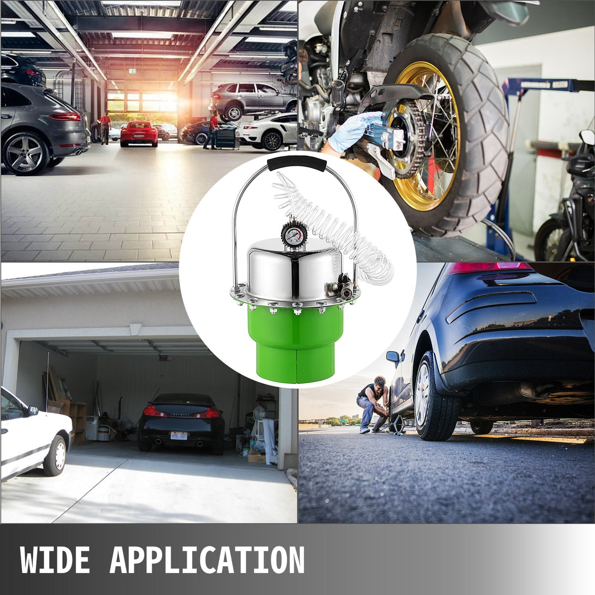 VEVOR Pneumatic Air Pressure Bleeder, Brake Pressure Bleeding Tool Portable Brake and Clutch Bleeder Valve System Kit Garage Workshop Mechanics Brake Oil and Fluid Extractor Bleeder Tool