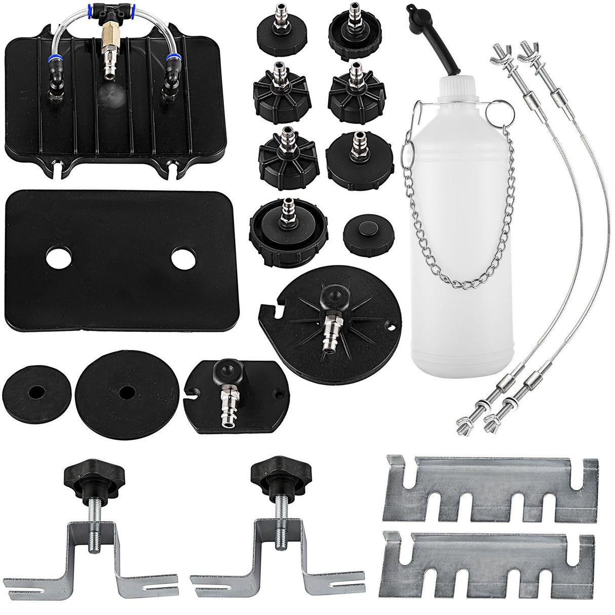 VEVOR Pneumatic Air Pressure Bleeder, Brake Pressure Bleeding Tool Portable Brake and Clutch Bleeder Valve System Kit Garage Workshop Mechanics Brake Oil and Fluid Extractor Bleeder Tool