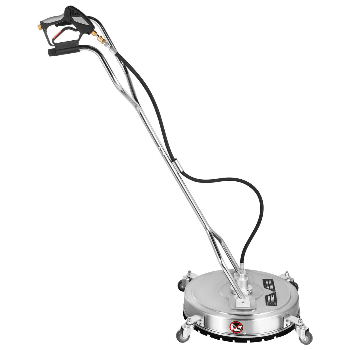 VEVOR Surface Cleaner 20 inch Flat Surface Cleaner for Pressure Washer 4000psi Pressure with 3/8 Quick Connector Surface Cleaner W/ Casters 10.5GPM Stainless Steel Rotating Rod & 3 Nozzle for Patio