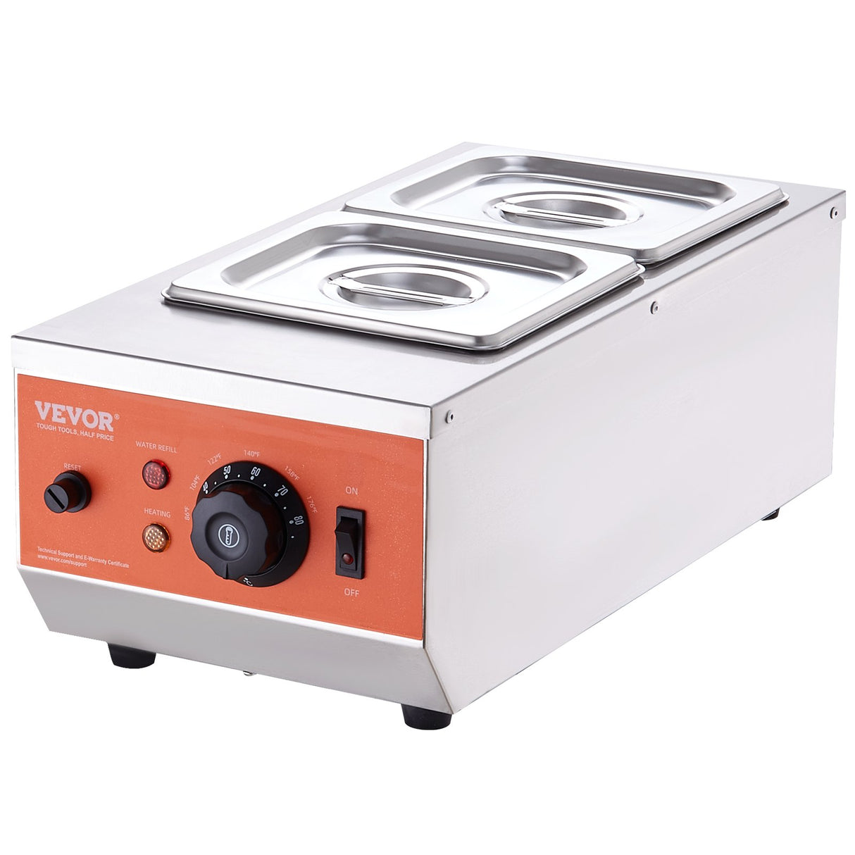 VEVOR Chocolate Tempering Machine, 2 Tanks Chocolate Melting Pot with TEMP Control, 800W Stainless S