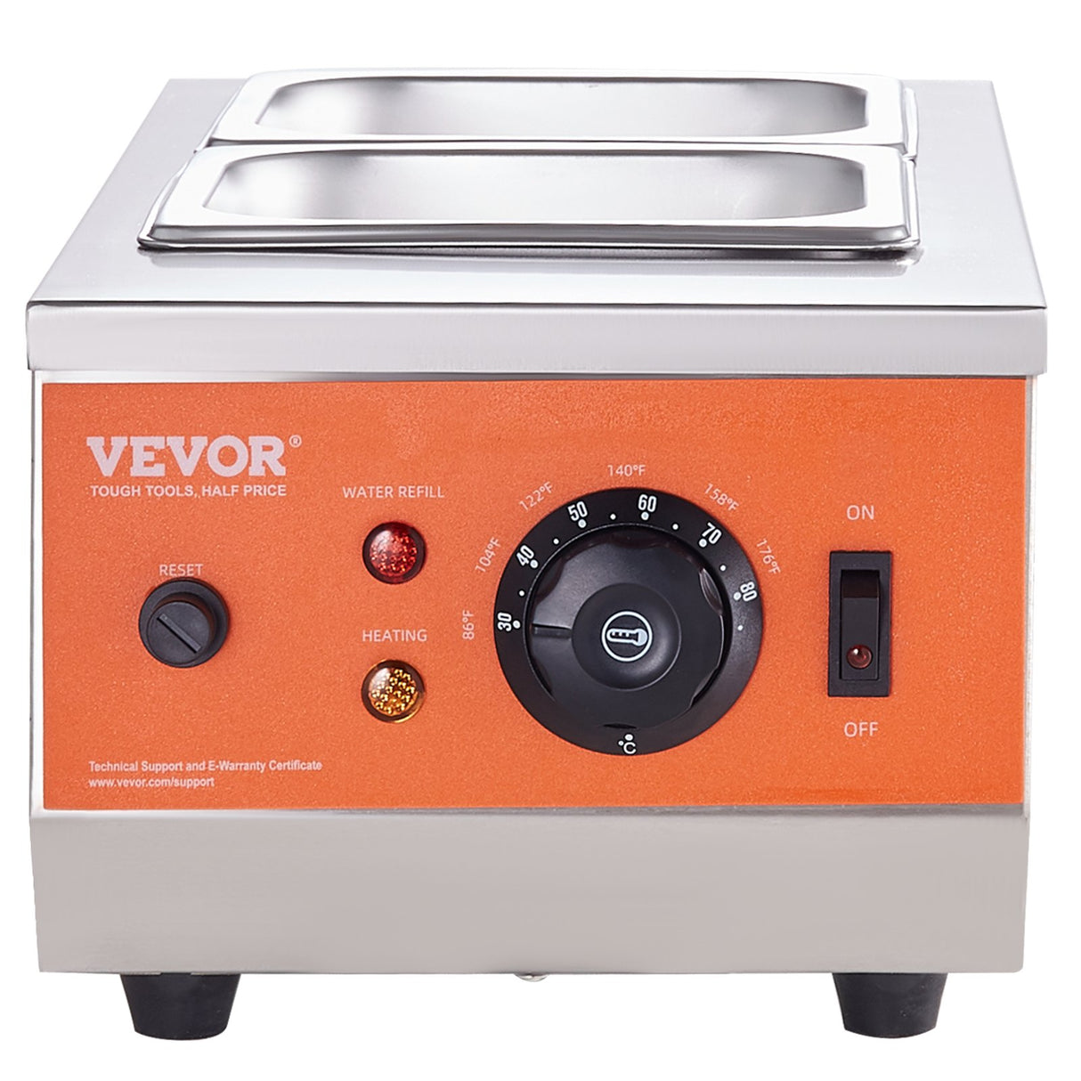 VEVOR Chocolate Tempering Machine, 2 Tanks Chocolate Melting Pot with TEMP Control, 800W Stainless Steel Electric Commercial Food Warmer For Chocolate/Milk/Cream Melting and Heating
