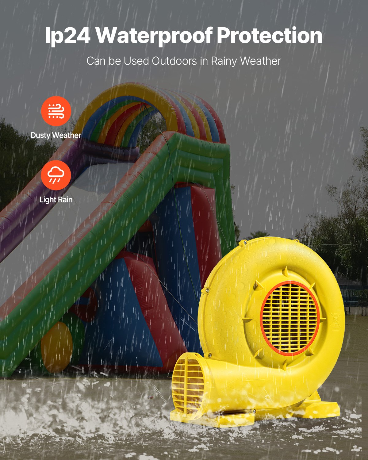 VEVOR Inflatable Bounce House Blower 0.8&1HP 750W for Commercial Bounce House