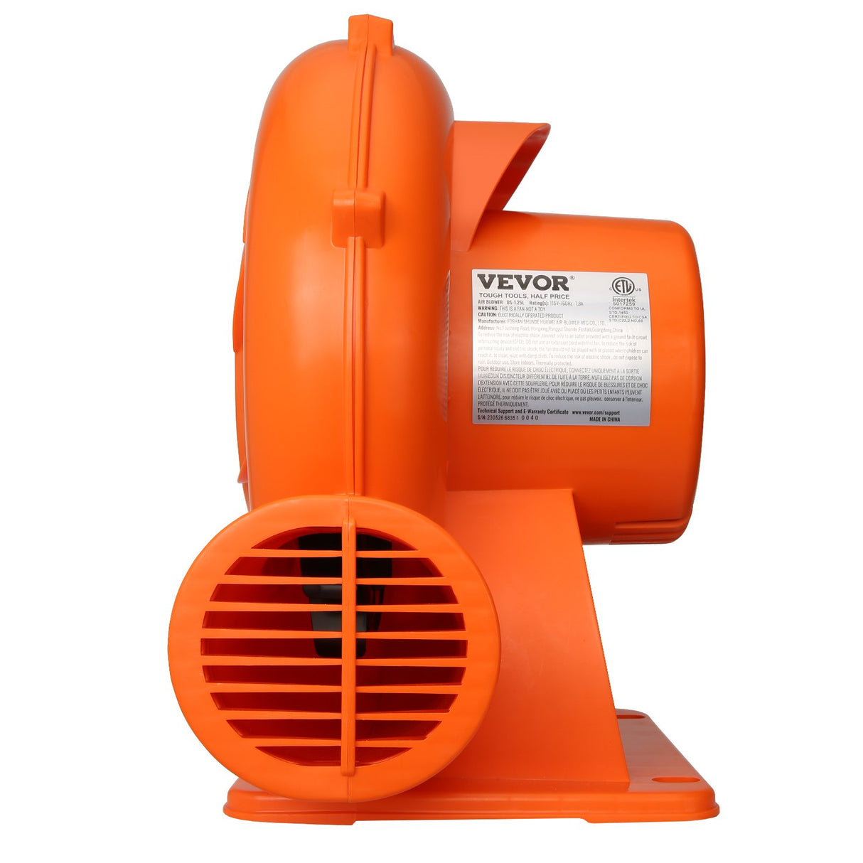 VEVOR Inflatable Bounce House Blower 1 & 1.2 HP 900W Commercial Air Pump Fan