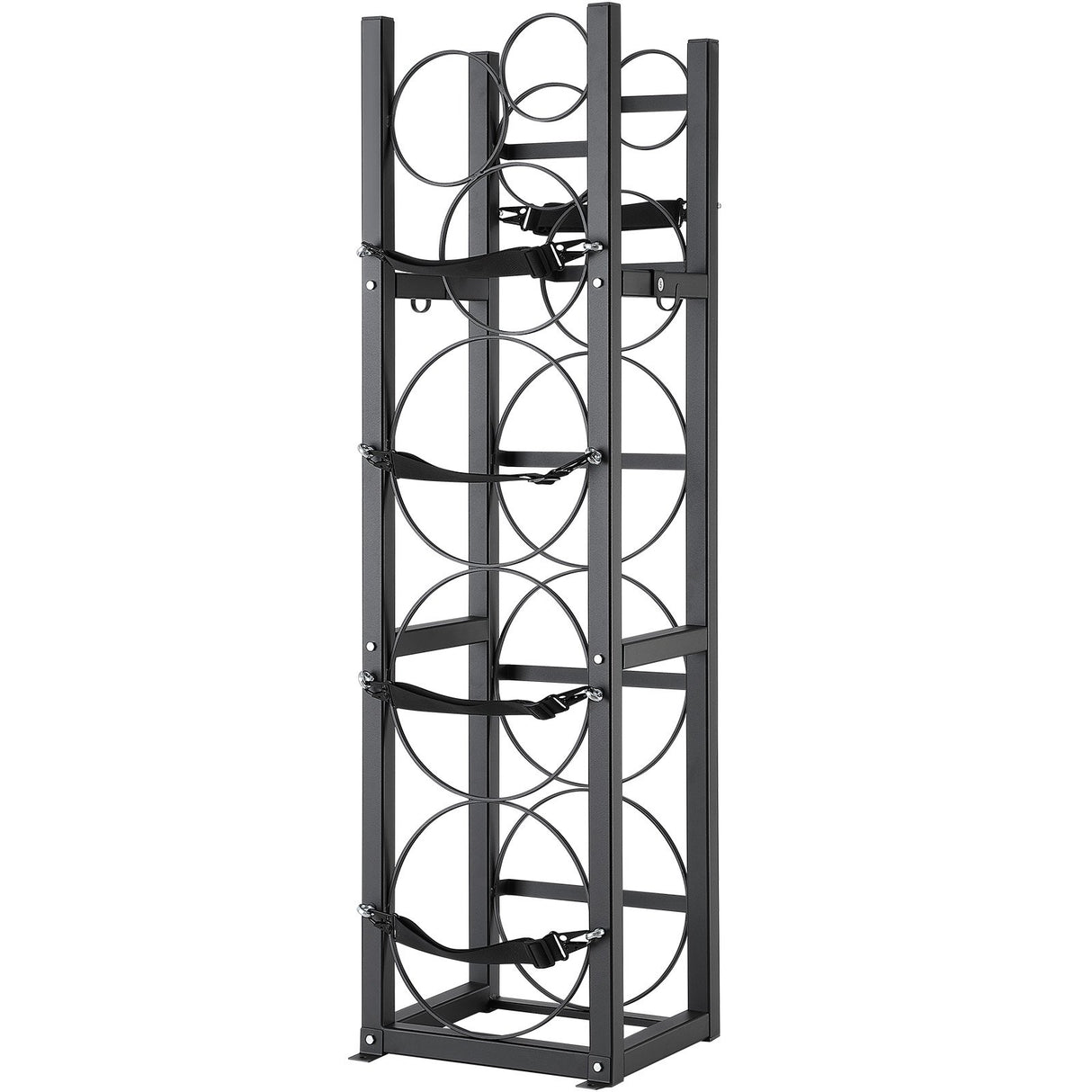 VEVOR Refrigerant Tank Rack, with 3 x 30lbs and Other 3 Small Bottle Tanks, Cylinder Tank Rack 12.79x12.99x47.12 in, Refrigerant Cylinder Rack and Holders for Freon, Gases, Oxygen, Nitrogen