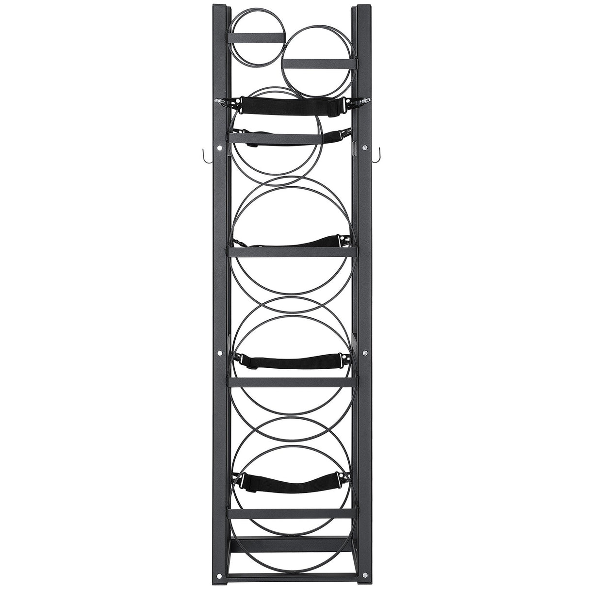 VEVOR Refrigerant Tank Rack, with 3 x 30lbs and Other 3 Small Bottle Tanks, Cylinder Tank Rack 12.79x12.99x47.12 in, Refrigerant Cylinder Rack and Holders for Freon, Gases, Oxygen, Nitrogen