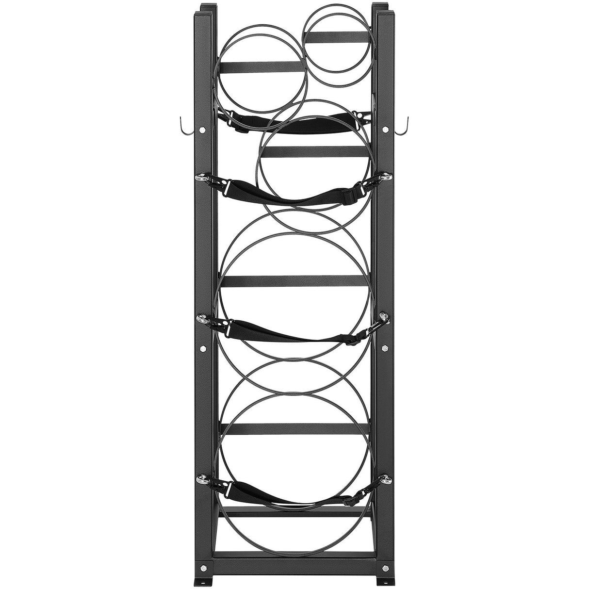VEVOR Refrigerant Tank Rack, with 2 x 30lbs and Other 3 Small Bottle Tanks, Cylinder Tank Rack 12.79x12.99x47.12 in, Refrigerant Cylinder Rack and Holders for Freon, Gases, Oxygen, Nitrogen