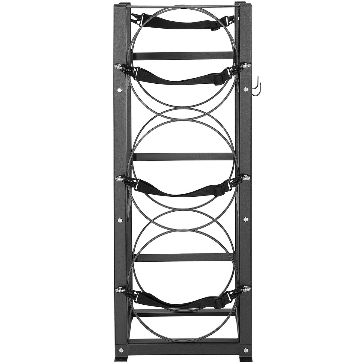 VEVOR Refrigerant Tank Rack, with 3 x 30lbs Bottle Tanks, Cylinder Tank Rack 12.79x12.99x33.07 in, Refrigerant Cylinder Rack Gas Cylinder Racks and