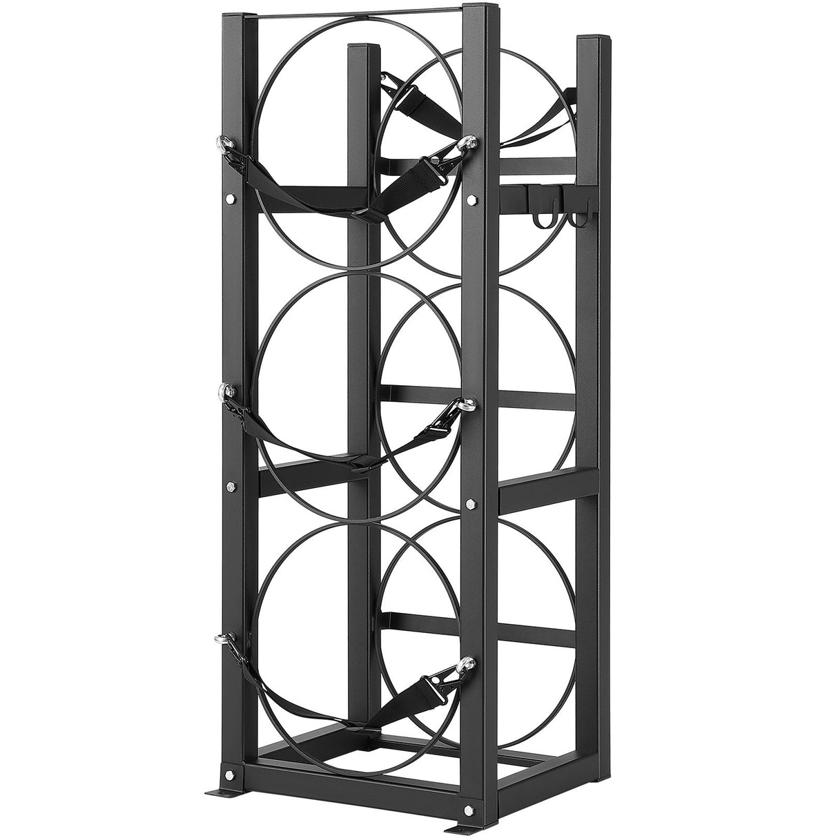 VEVOR Refrigerant Tank Rack, with 3 x 30lbs Bottle Tanks, Cylinder Tank Rack 12.79x12.99x33.07 in, Refrigerant Cylinder Rack Gas Cylinder Racks and Holders for Freon, Gases, Oxygen, Nitrogen