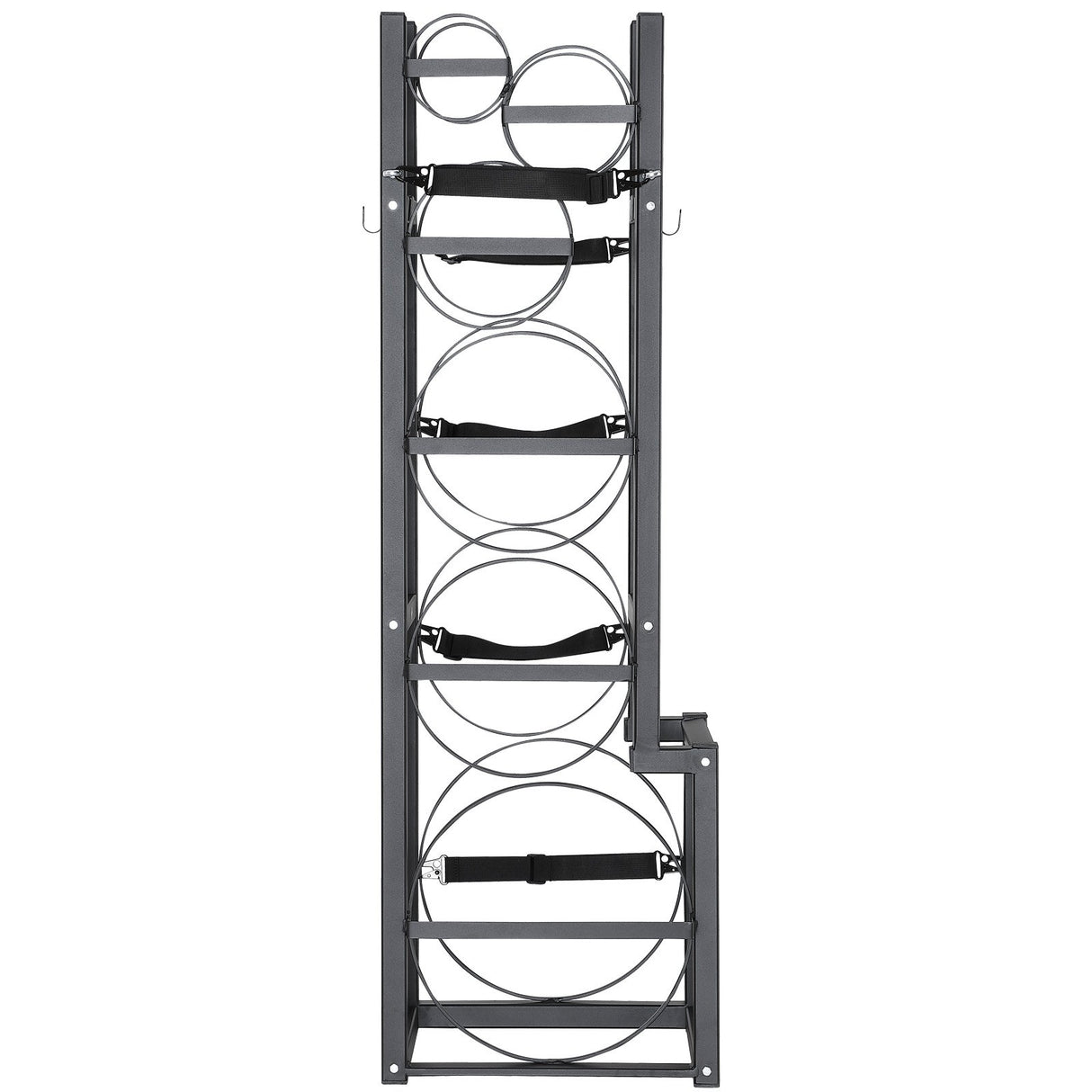 VEVOR Refrigerant Tank Rack, with 1 x 50lb, 2 x 30lb and Other 3 Small Bottle Tanks, Cylinder Tank Rack 15.55x12.99x49.8 in, Refrigerant Cylinder Rack and Holders for Freon, Gases, Oxygen, Nitrogen