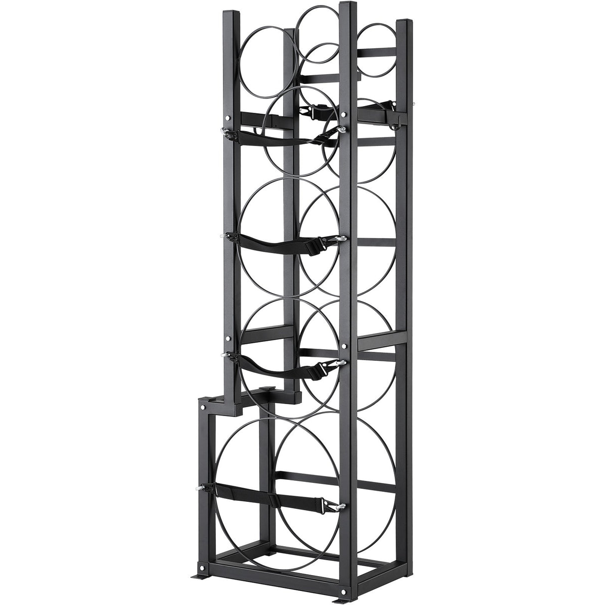 VEVOR Refrigerant Tank Rack, with 1 x 50lb, 2 x 30lb and Other 3 Small Bottle Tanks, Cylinder Tank Rack 15.55x12.99x49.8 in, Refrigerant Cylinder Rack and Holders for Freon, Gases, Oxygen, Nitrogen