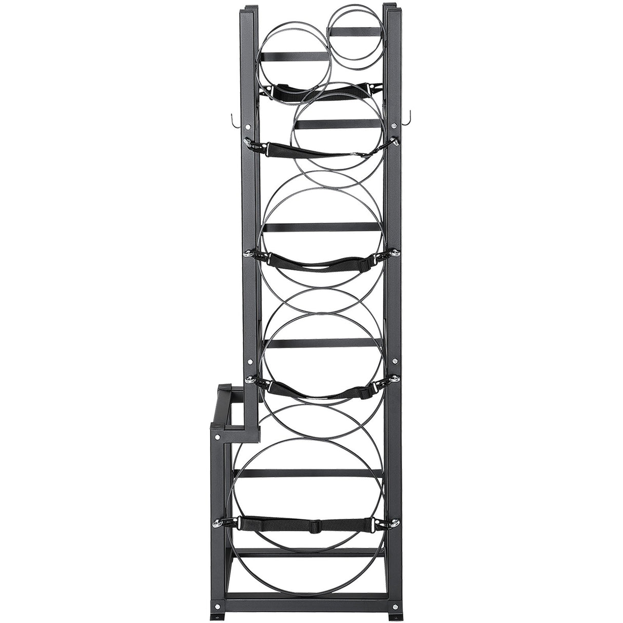 VEVOR Refrigerant Tank Rack, with 1 x 50lb, 2 x 30lb and Other 3 Small Bottle Tanks, Cylinder Tank Rack 15.55x12.99x49.8 in, Refrigerant Cylinder Rack and Holders for Freon, Gases, Oxygen, Nitrogen