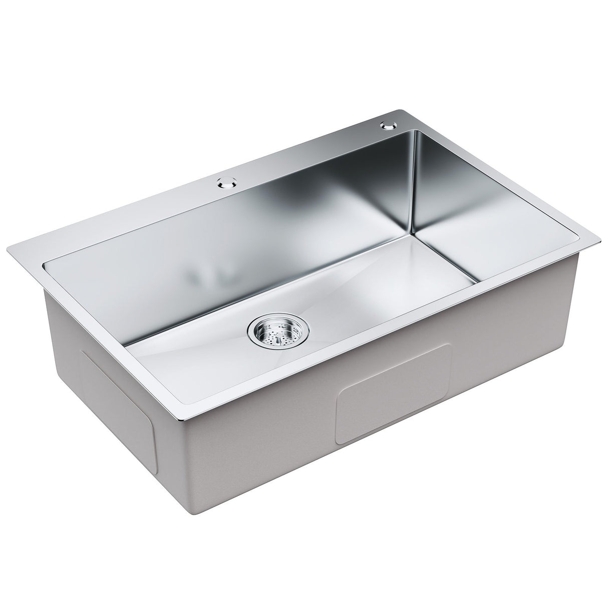 VEVOR Kitchen Sink, 304 Stainless Steel Drop-In Sinks, Top Mount Single Bowl Basin with Accessories(Pack of 3), Household Dishwasher Sinks for