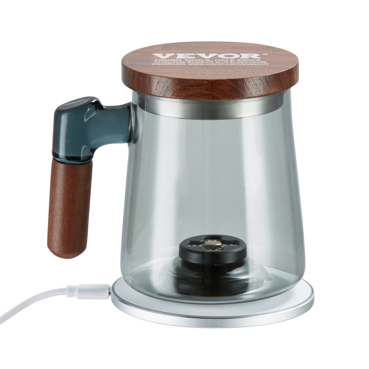 VEVOR Hydrogen Water Cup, 400 ml / 14.1 oz Hydrogen Generator, SPE Technology Portable Hydrogen Water Ionizer Machine with Wireless Charging Base,