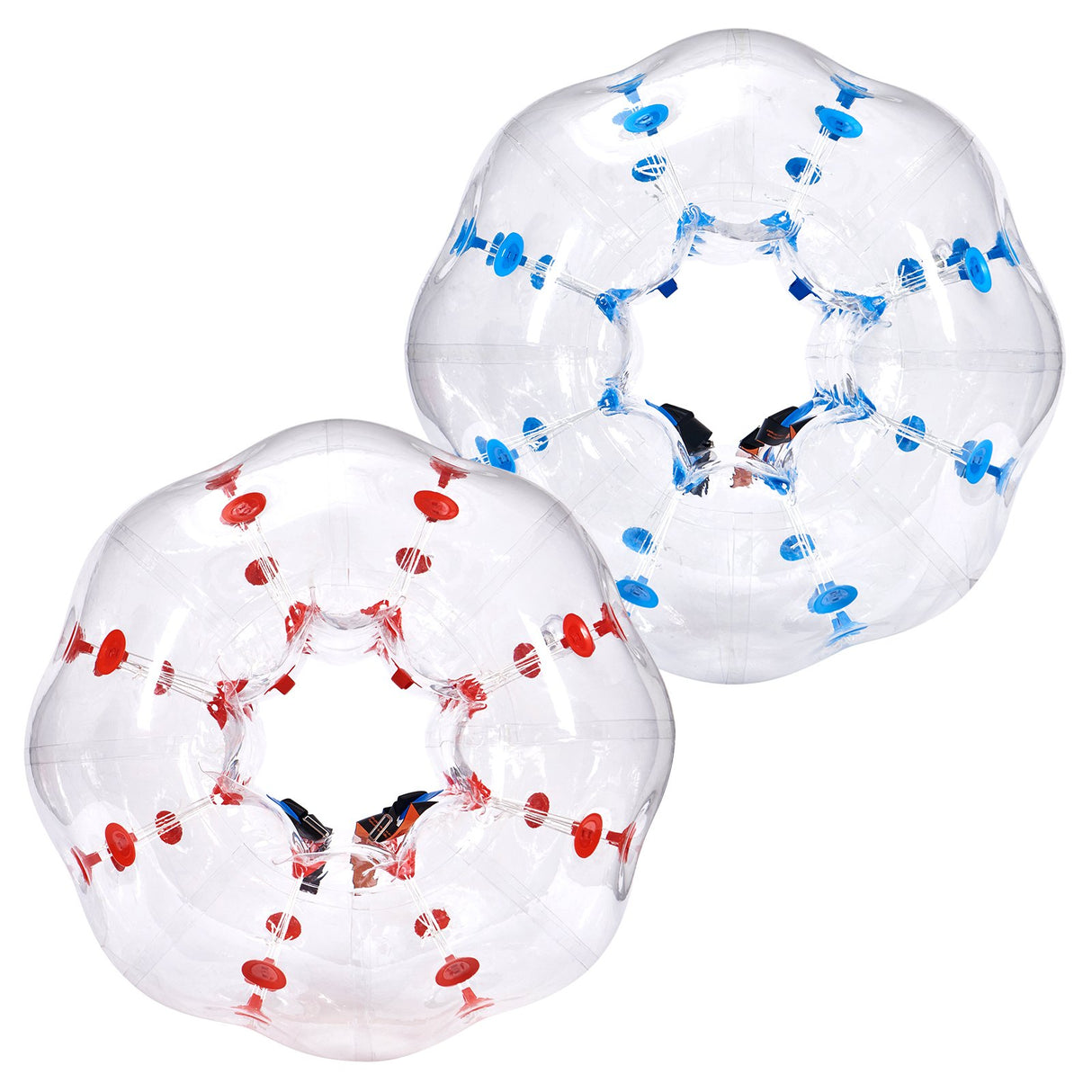 VEVOR Inflatable Bumper Balls 2-Pack, 4FT/1.2M Body Sumo Zorb Balls for Teen & Adult, 0.8mm Thick PVC Human Hamster Bubble Balls for Outdoor Team Gaming Play, Bumper Bopper Toys for Garden, Yard, Park