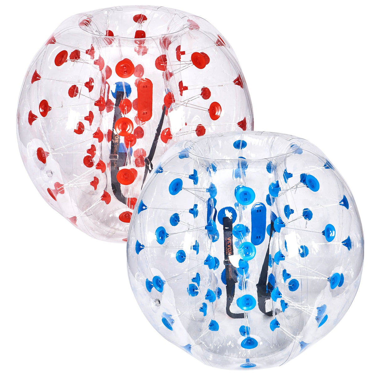 VEVOR Inflatable Bumper Balls 2-Pack, 4FT/1.2M Body Sumo Zorb Balls for Teen & Adult, 0.8mm Thick PVC Human Hamster Bubble Balls for Outdoor Team Gaming Play, Bumper Bopper Toys for Garden, Yard, Park