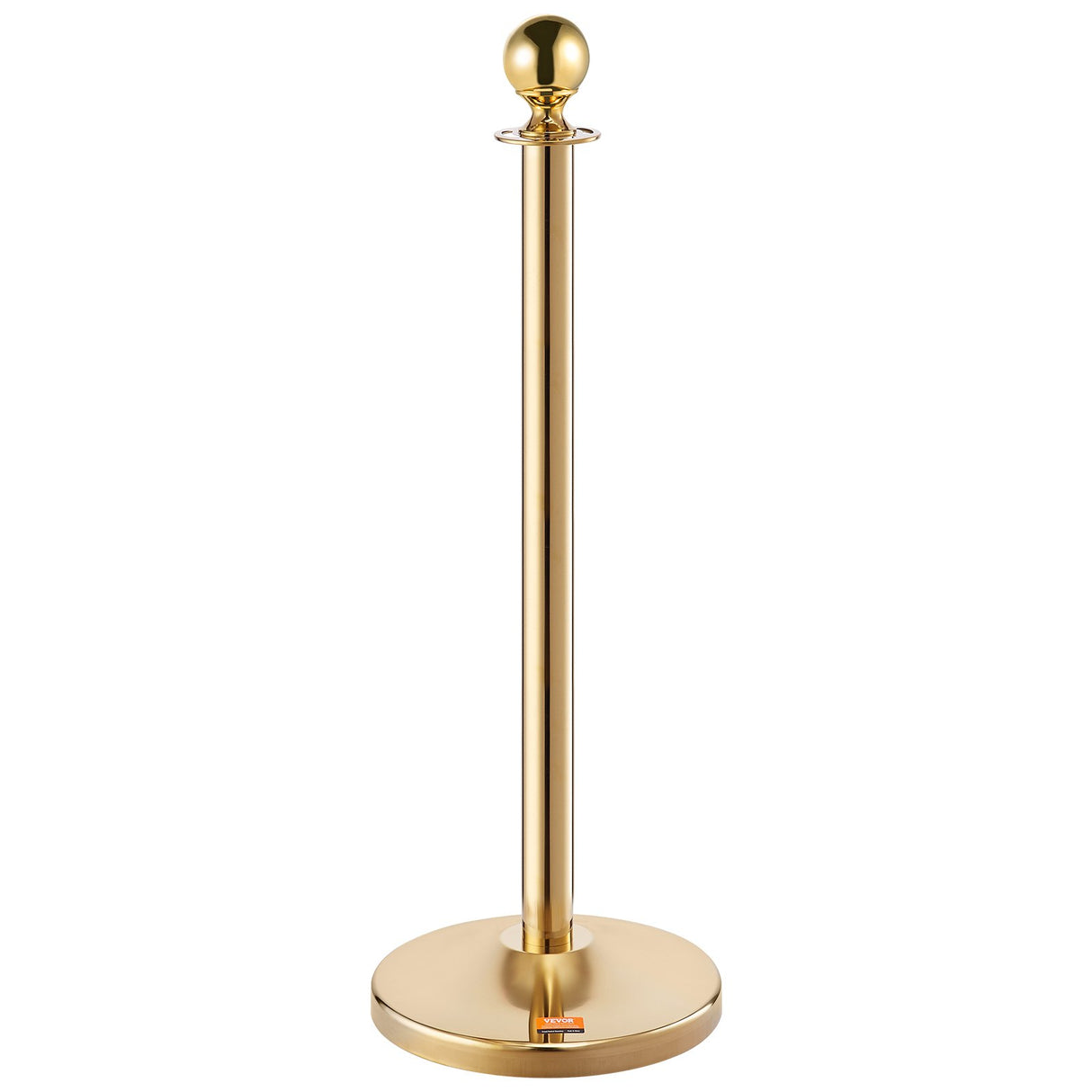 VEVOR Stanchion Post with Velvet Rope, 6-Pack Crowd Control Stanchion with 4PCS 5FT Red Velvet Ropes, Stainless Steel Queue Barrier Line Divider with
