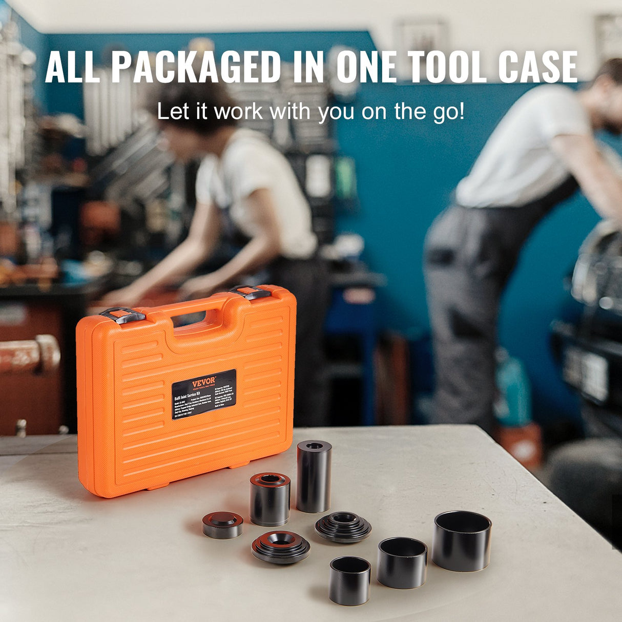 VEVOR Ball Joint Press Kit, 10 pcsTool Kit, C-press Ball joint Remove and Install Tools, for Most 2WD and 4WD Cars, Heavy Duty Ball Joint Repair Kit