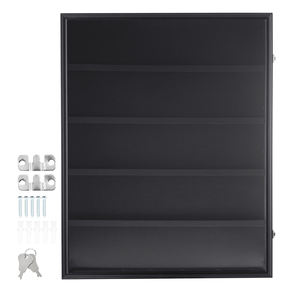 VEVOR 35 Graded Sports Card Display Case, 617 x 775 x 55 mm, Baseball Card Display Frame with 98% UV Protection Clear View PC Glass, Lockable Wall
