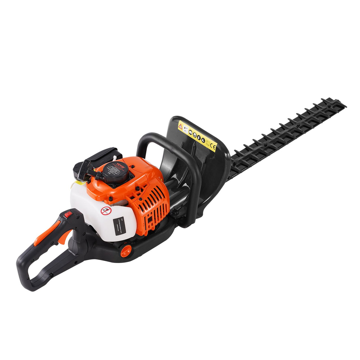 VEVOR 23.2-inch 26CC 2 Cycle Gas Hedge Trimmer, Gas Powered Handheld Hedge Trimmer with Dual Sided Dual Action Blade, 180° Adjustable Trimmer Head, Suitable for Trimming Shrubs, Low Bushes