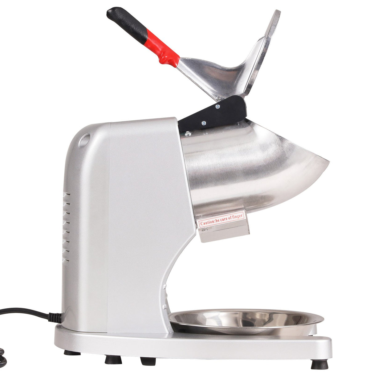 VEVOR Ice Crushers Machine, 220lbs Per Hour Electric Snow Cone Maker with 4 Blades, 300W Electric Ice Crusher with Cover and Bowl for Home and Commercial Use, Silver