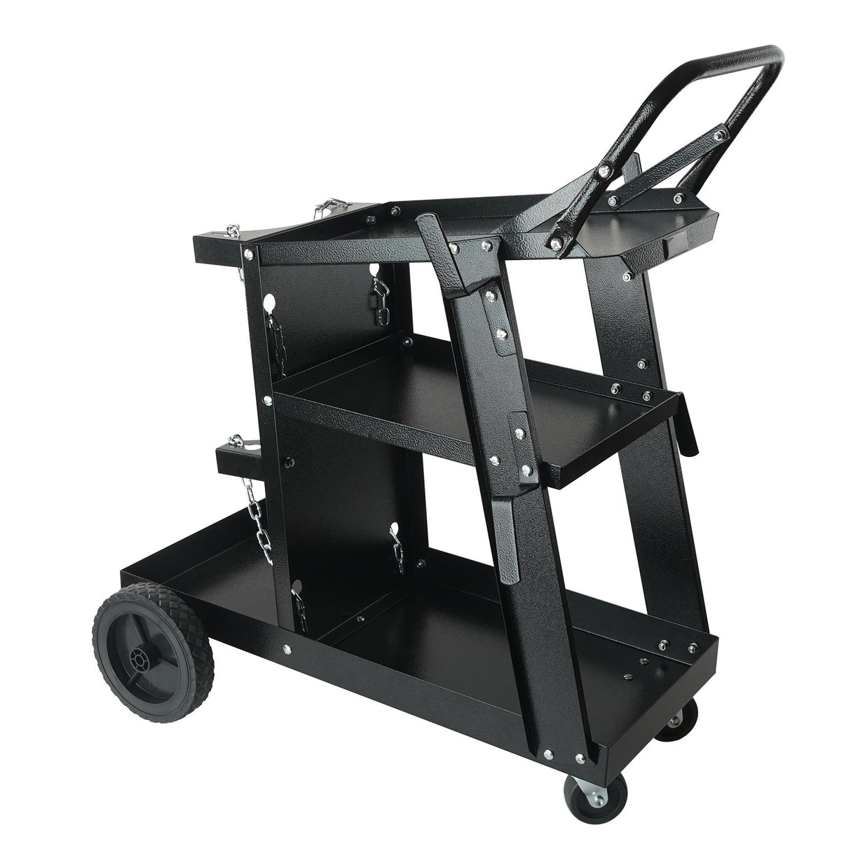 VEVOR Welding Cart, 3-Tier Welder Cart Heavy Duty with 400 Lbs Weight Capacity, 360° Swivel Wheels,