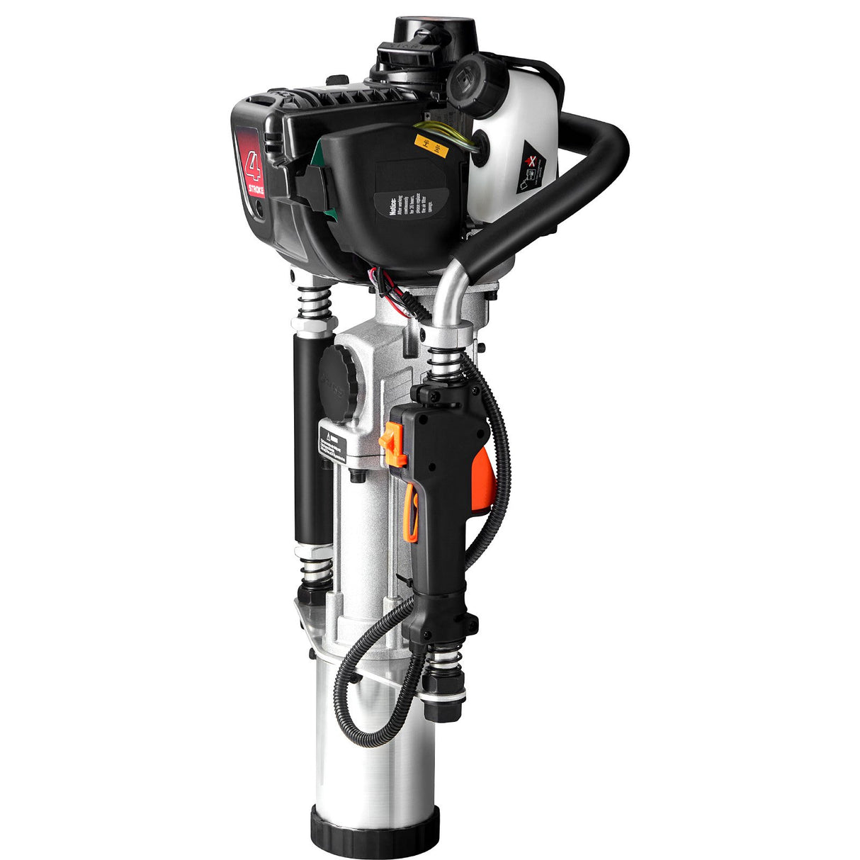 VEVOR 37.77cc Gas-Powered T Post Driver 4-Stroke Fence Piling Pounder w/ 3 Head