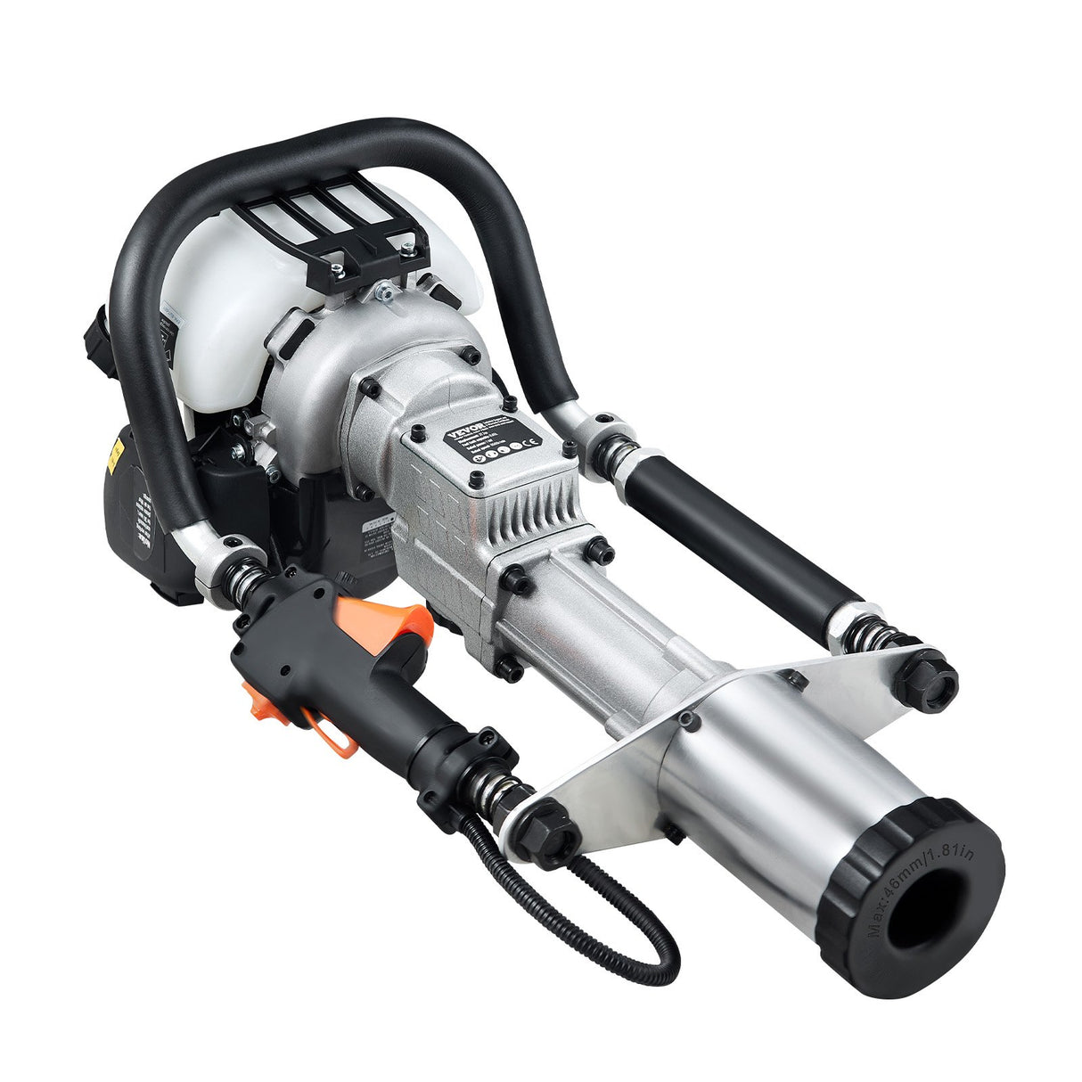 VEVOR 37.77cc Gas-Powered T Post Driver 4-Stroke Fence Piling Pounder w/ 3 Head