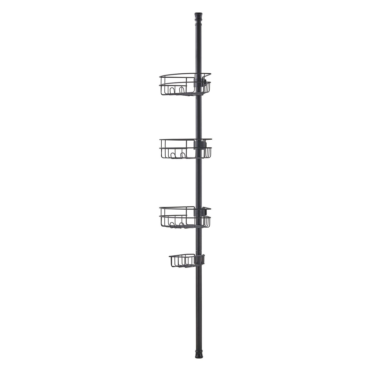 VEVOR 39" to 125" High Shower Corner Caddy Tension Pole Rust-Proof Tension Pole