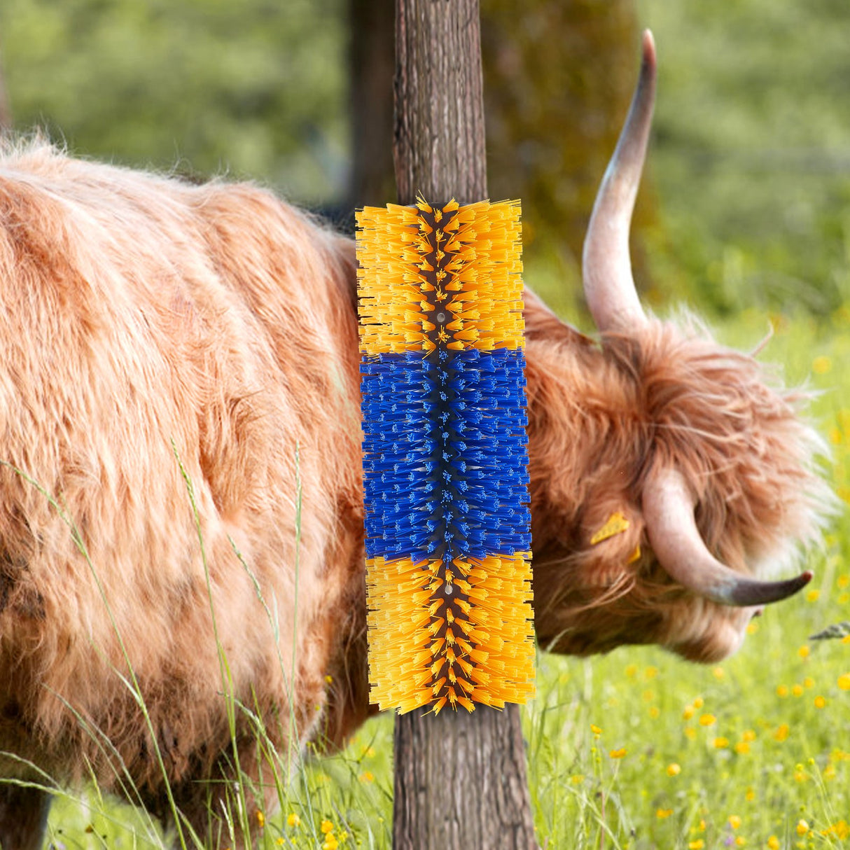 VEVOR Livestock Scratching Brush 2Pcs Itch Relief Horse Scratcher Brush 20 in