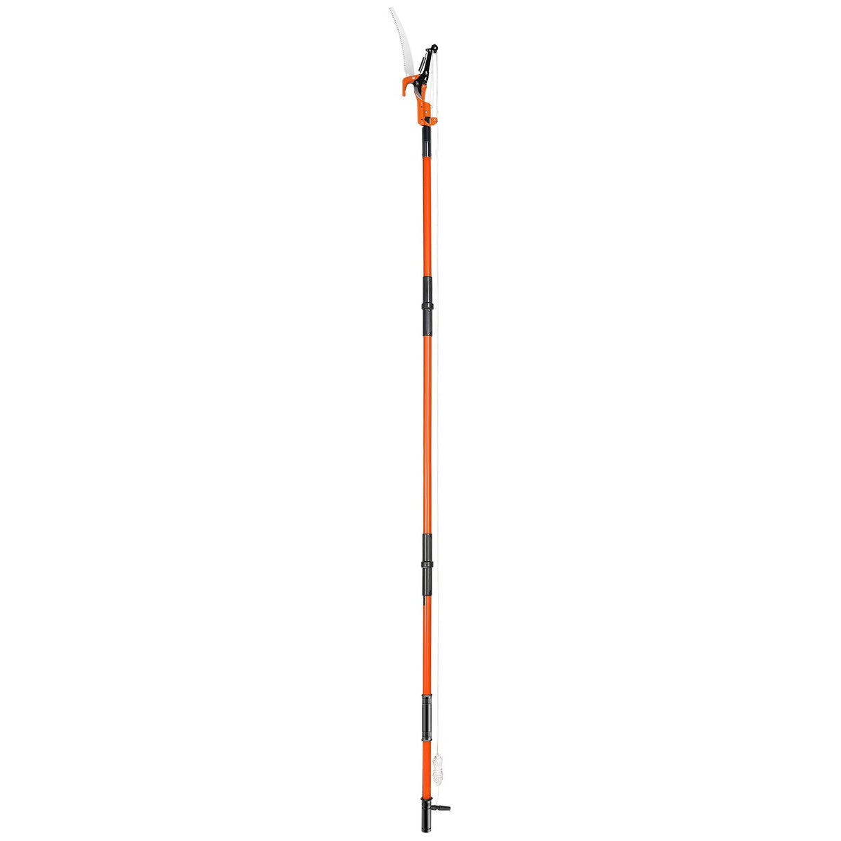 VEVOR Manual Pole Saw, 2.24 m-8.24 m Extendable Tree Pruner, Sharp Steel Blade and Scissors High Branches Trimming, Branch Trimmer with Lightweight 8 Fiberglass Handles, for Pruning Palms and Shrubs
