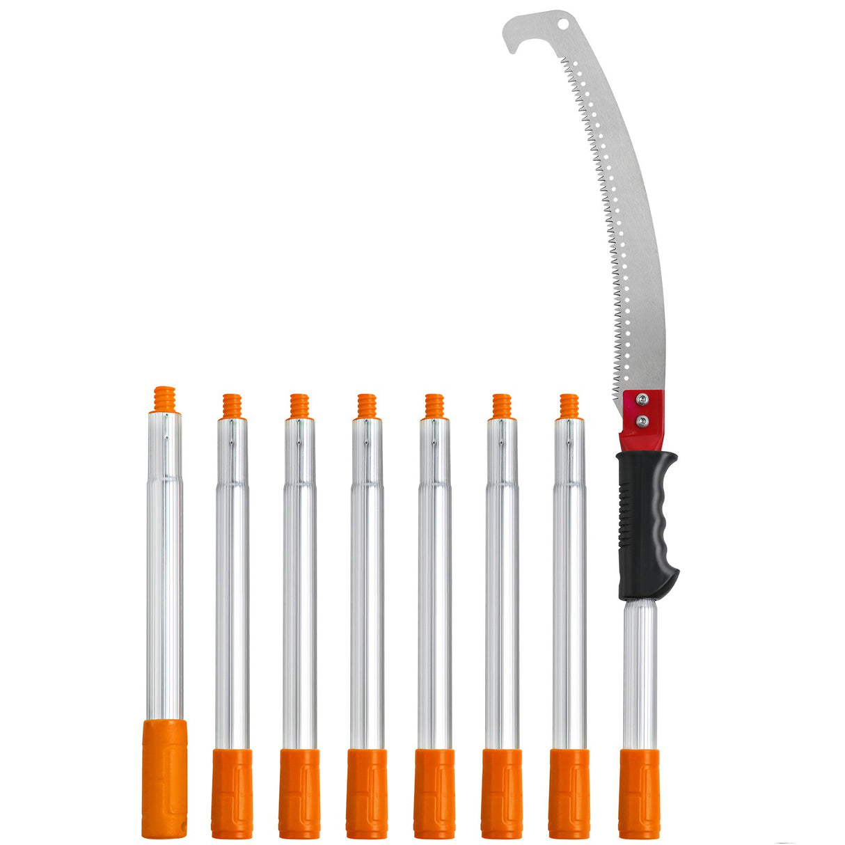 VEVOR Manual Pole Saw Extendable Tree Pruner 1.4 m-3 m Aluminum Alloy Pole